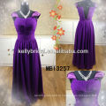 Vestido de noiva floral roxo chiffon formal de estilo novo 2014 ou vestido de bola